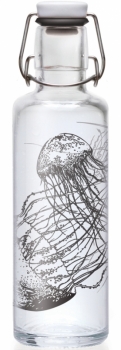 Soulbottle Glasflasche für unterwegs 0,6 L Jellyfisch